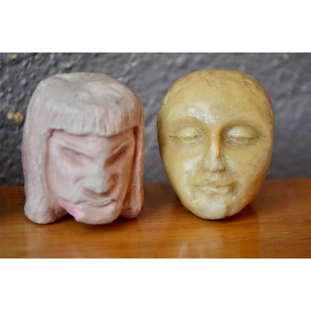 Sculpted Heads in Plaster and Wax, 1920s-1940s, Set of 4 For Sale - Image 4 of 9