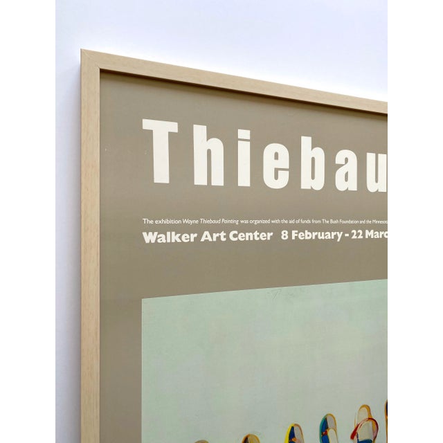 Various Artists Wayne Thiebaud Vintage 1981 Pop Art Lithograph Print Framed Museum Exhibition Poster " Shoe Rows " 1975 For Sale - Image 4 of 12