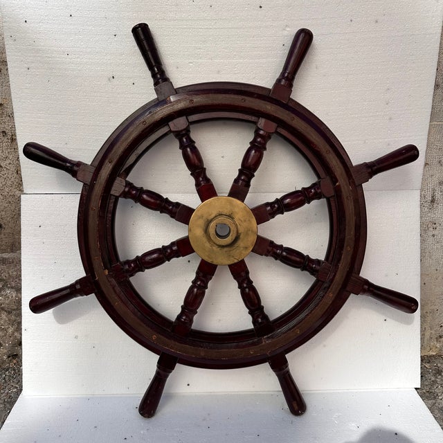 1930s Antique Napoleon III Ships Wheel, 1885 For Sale - Image 5 of 18