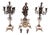 19th Century French Bronze Clock and Garniture For Sale