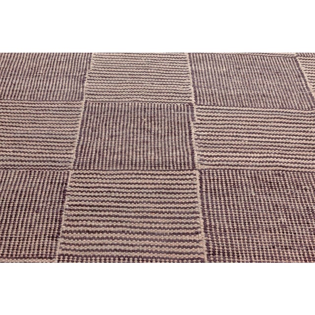 "Optique" Modern Oversized Flatweave Geometric Gray Rug by Doris Leslie Blau For Sale In New York - Image 6 of 8