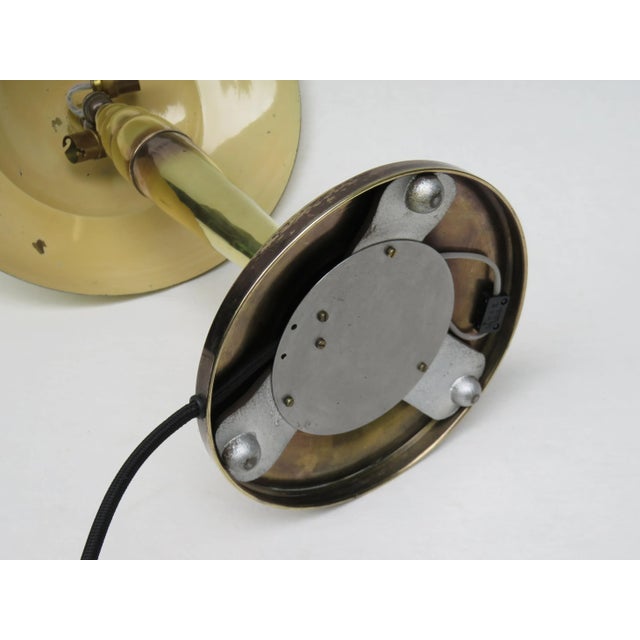 Vintage Art Deco French Table Lamp in Brass For Sale - Image 9 of 13