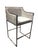 Modern Chrome and Gray Velvet Bar Chair For Sale