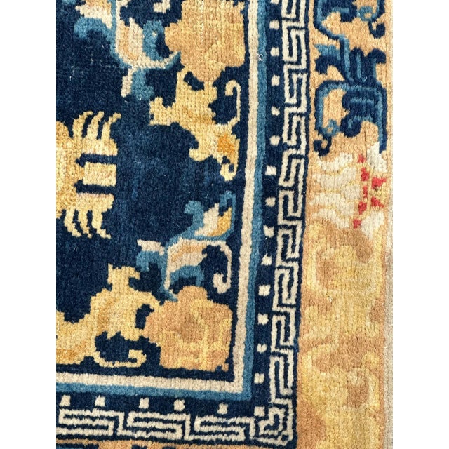 Antique Chinese Cotton and Wool Rug For Sale - Image 12 of 18