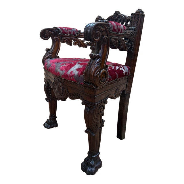 Bishops Throne in Carved Wood, 1800s For Sale