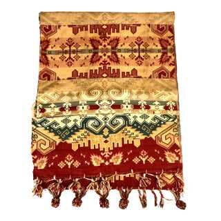 Long Vintage Woven Decorative Table Runner or Throw For Sale
