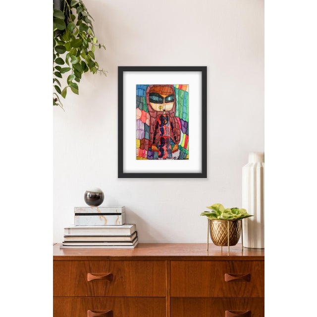 Rudina, Colorful Composition, Artwork on Paper For Sale - Image 4 of 5