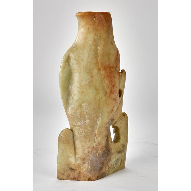 Stone Early 20th Century Hand Carved Soapstone - Jade Vase For Sale - Image 7 of 13