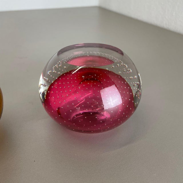 Bubble Structure Ashtrays in Murano Glass, Italy, 1970s, Set of 2 For Sale - Image 16 of 18