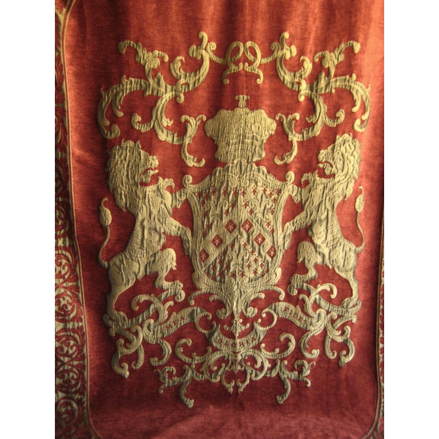 Early 20th Century French Royal Coat of Arm Tapestry For Sale - Image 6 of 8