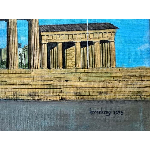 Modern Pair of Berlin & Vienna Landmarks Oil Paintings, 1988 by Greenberg For Sale - Image 3 of 12