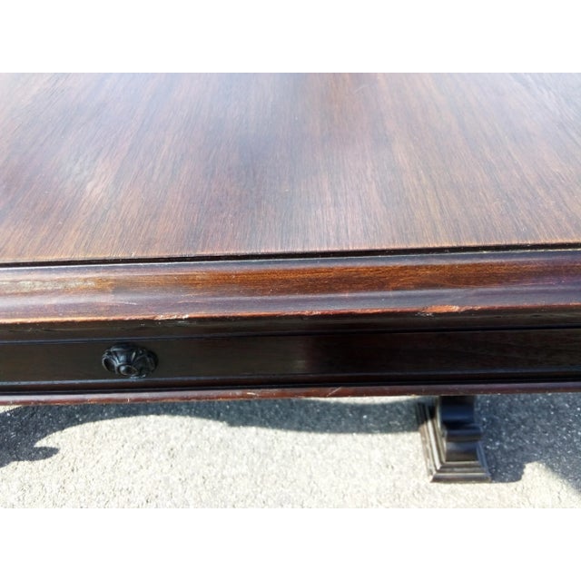 Wood Jacobean Antique Rockford Walnut Trestle Dining Table Sale 1279 For Sale - Image 7 of 10