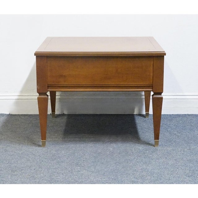 Mersman Furniture Solid Walnut Italian Mediterranean Style 26" Square Accent End Table 8716 For Sale - Image 11 of 13