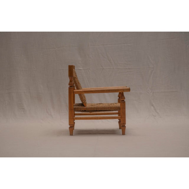 Vintage French Armchair by Adrien Audoux & Frida Minet, 1950s, in Good conditions. Designed 1950 to 1959 This piece is...