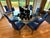 Metal Custom Vibrant Cobalt Blue Marine-Grade Upholstered Modern High-Back Dining Chair For Sale - Image 7 of 10