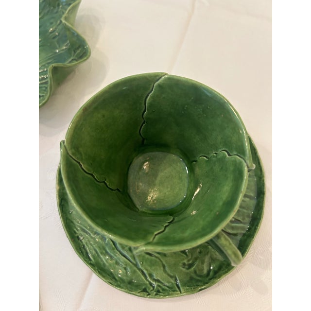 Green 1960’s Pat Young Handmade Original Leafy Green Place Setting- 5 Pieces For Sale - Image 8 of 12