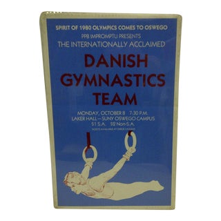 Danish Gymnastics "Spirit of 1980 Olympics" Team Poster For Sale