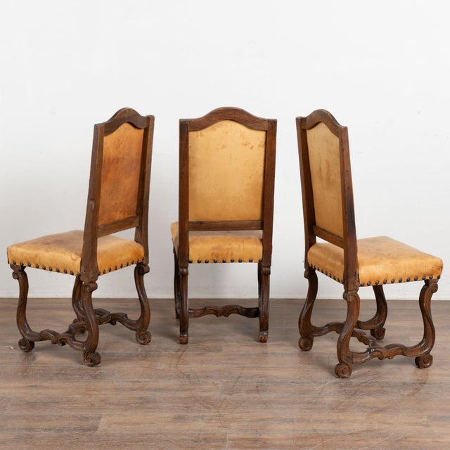 19th Century Set of Six Swedish Vintage Leather Dining Chairs For Sale - Image 18 of 18