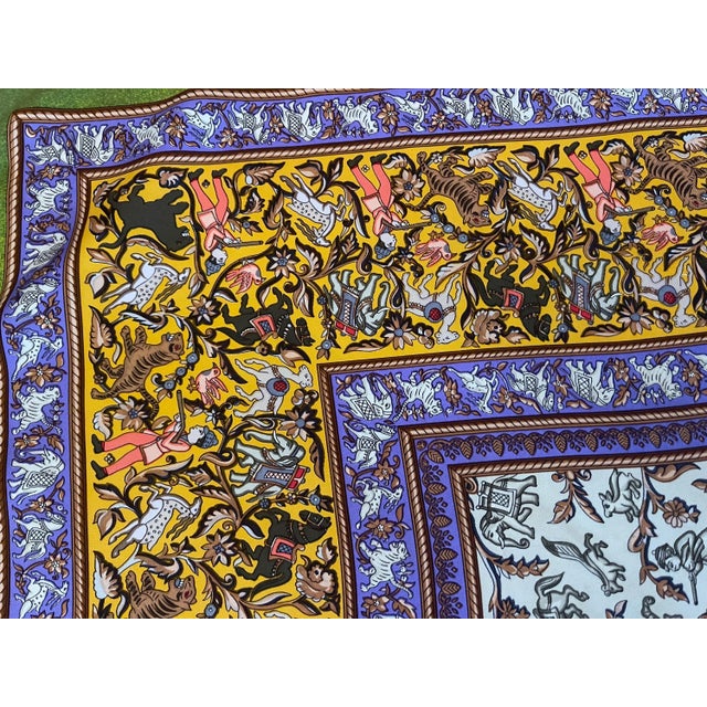 HERMES CHASSE en INDE Silk scarf Duchene Michel 2008 For Sale - Image 11 of 13