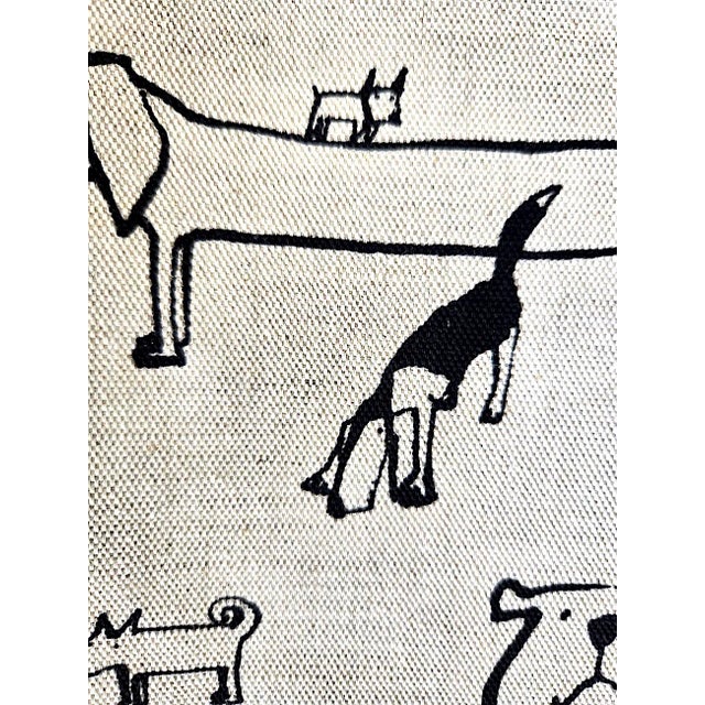 Ecru Vintage Lisa Sollenberg Ljunbergs Textiltryck "Valpar" Cotton Canvas Fabric , 4 Yards For Sale - Image 8 of 14