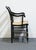 Late 20th Century Ethan Allen Hand Decorated Collection Black & Gold Hitchcock Style Arm Chair W. Rush Seat 14-6110a For Sale - Image 5 of 10