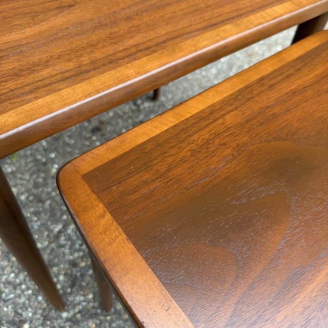 Mid Century Swedish Modern Teak Nesting Side Tables For Sale - Image 9 of 11