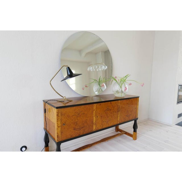 Swedish Modern Tripod Brass Table Lamp, 1950 For Sale - Image 6 of 16