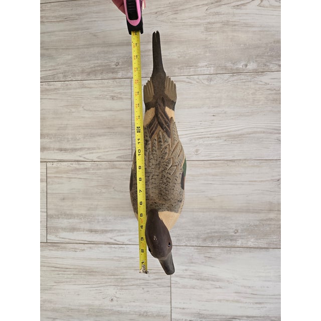 1975 Bob Sitton Hand-Carved Northern Pintail Life-Size Duck Decoy - Rare First Year For Sale - Image 4 of 12