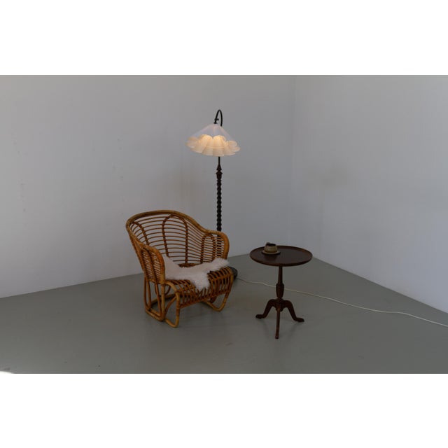 Danish rattan lounge chair by tove kindt-larsen for r. Wengler, 1940s. early scandinavian mid-century modern also included...