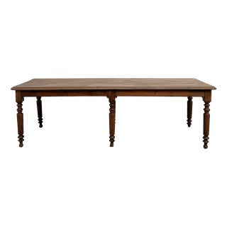 Oak Table with Turned Legs, 1900 For Sale
