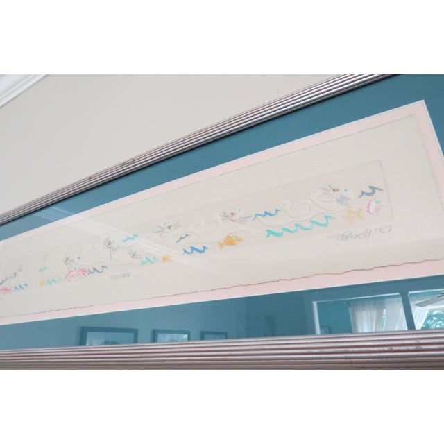 Embossed Numbered (187/350) Artist Signed Painting, "Sea Otters" 1987, Framed For Sale - Image 4 of 11