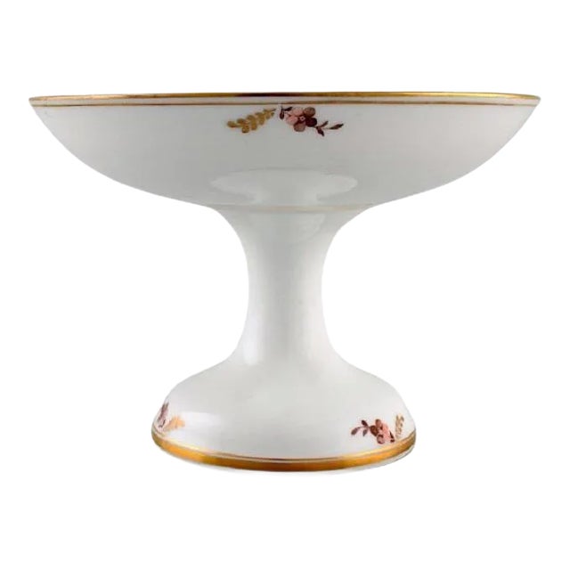Golden Compote in Porcelain from Royal Copenhagen For Sale