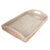 2020s Artifacts Rattan Rectangular Tray with Glass Insert in White Wash - 21" For Sale - Image 5 of 5