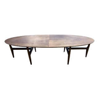 Mid-Century Danish Modern Moreddi Walnut Surfboard Coffee Table For Sale