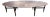 Mid-Century Danish Modern Moreddi Walnut Surfboard Coffee Table For Sale