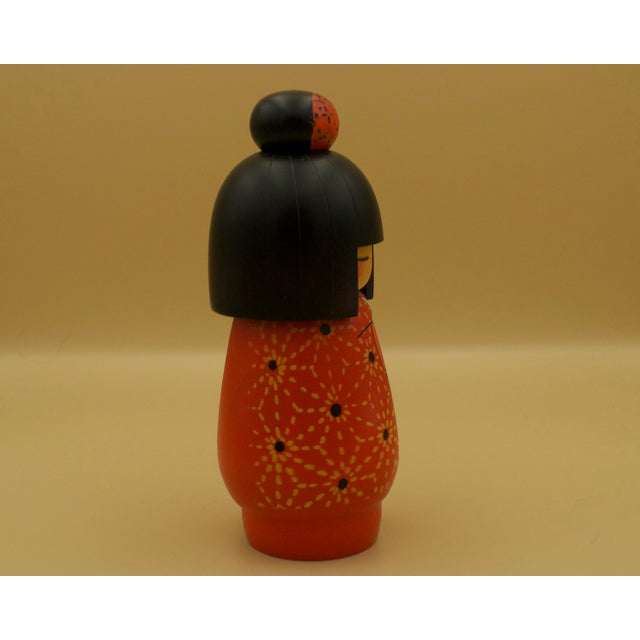 1970s Signed Japanese Sosaku Kokeshi by Kazuo Takamizawa, Mid-Century Studio Folk Sculpture For Sale - Image 4 of 7