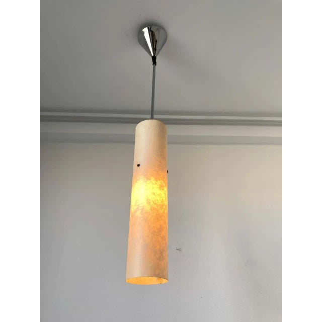 Lights Late 20th Century Stitched Parchment Pendant Light in the Style of Santa & Cole For Sale - Image 7 of 13