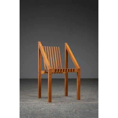 1980s Architectural Accent Chair. dimensions (cm): h85 x w50 x d51 cm (sh45 cm) . I have official proof of authenticity...