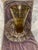English Amber Glass Vase. Vintage 1950s Pedestal Amber Glass Vase, Made in England For Sale - Image 3 of 12