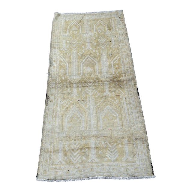 Vintage Kashmir Silk Hand Knotted Rug For Sale