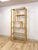 Hollywood Regency Coastal Etagere Rattan Wrapped Milo Baughman Style Five Tier Glass Shelf MCM For Sale - Image 3 of 15
