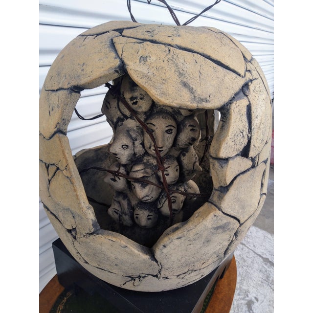 Late 20th Century Bruny Graves Raku Sculpture For Sale - Image 5 of 6