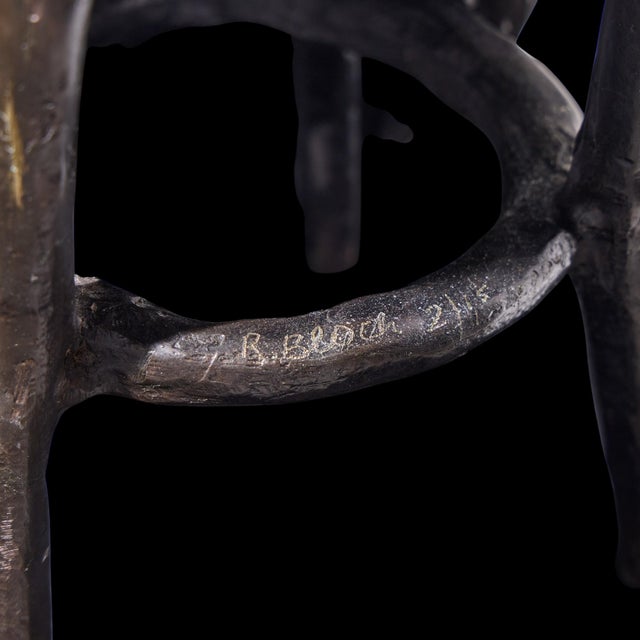 Ruth Bloch Woman Playing Violin Israeli Bronze Sculpture For Sale - Image 10 of 10