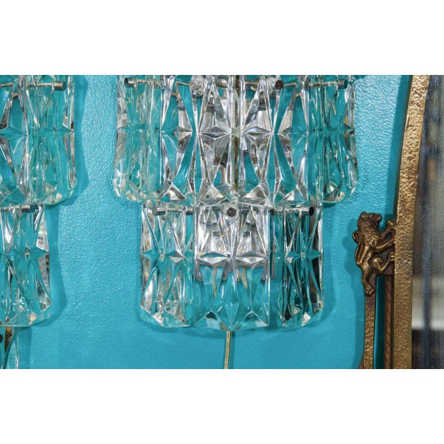 Kinkeldey Kinkeldey Mid Century Large Three Tier Sconces - a Pair For Sale - Image 4 of 6