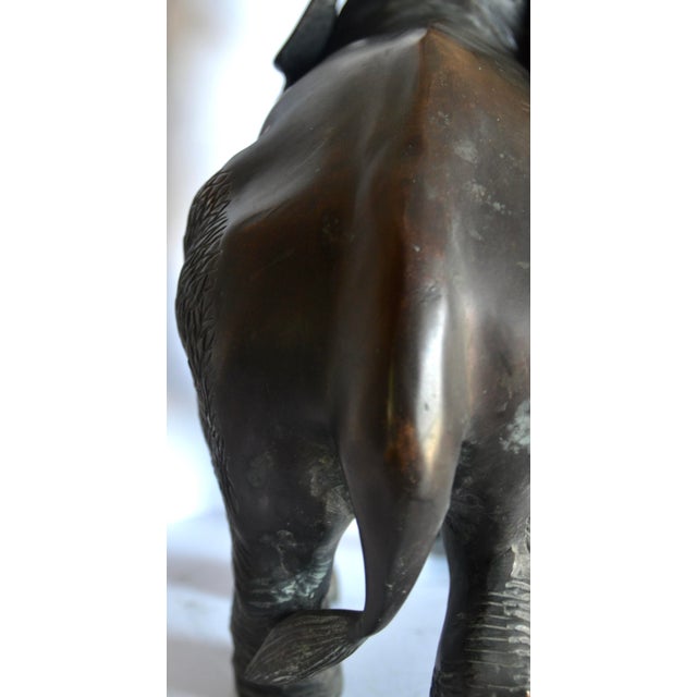 Metal Large Bronze Elephant 29"h For Sale - Image 7 of 7