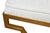 1950s Vintage Tommi Parzinger Rare Gold Leaf Over Iron and White Velvet Upholstered Bench Restored For Sale - Image 5 of 7