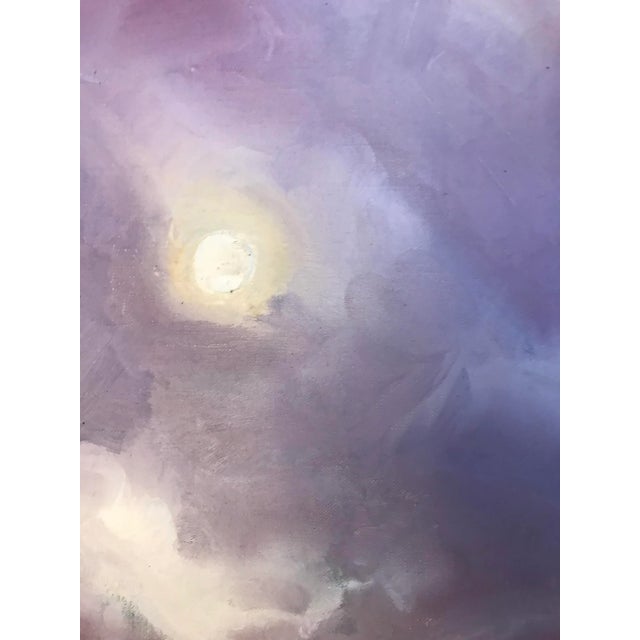 Sailing Under Purple Skies Original Oil Painting by David Beynon Pena For Sale In New York - Image 6 of 6