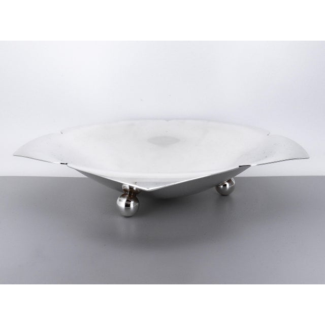 Mid-Century Tiffany & Co. Sterling Silver Figural Flower Bowl or Vide Poche For Sale - Image 12 of 15