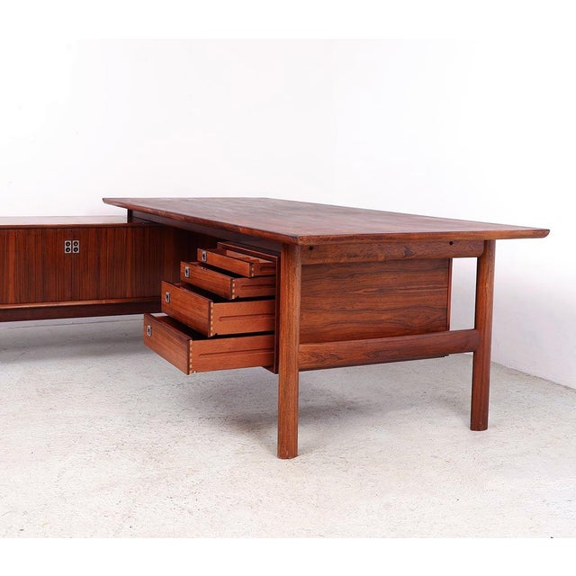 1960s Executive Desk with Sideboard by Arne Vodder for Sibast, 1960s, Set of 2 For Sale - Image 5 of 18