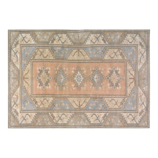 Vintage Turkish Anatolian Hand Knotted Wool Rug, 6'6"x9'5" For Sale